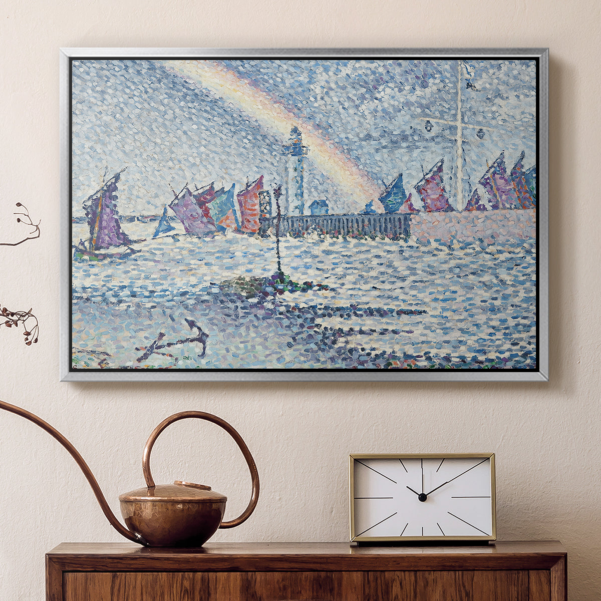 Entrance to the Port of Honfleur, 1899 - Floater Framed Canvas Print