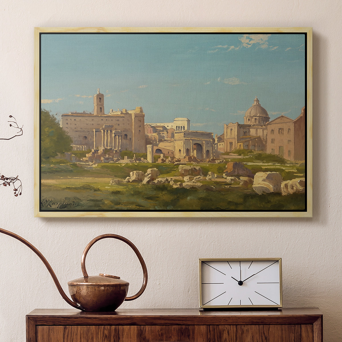 The Roman Forum, c. 1860 - Floater Framed Canvas Print