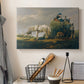 Canvas art print detailing an agricultural composition, displayed in a softly lit workspace setting