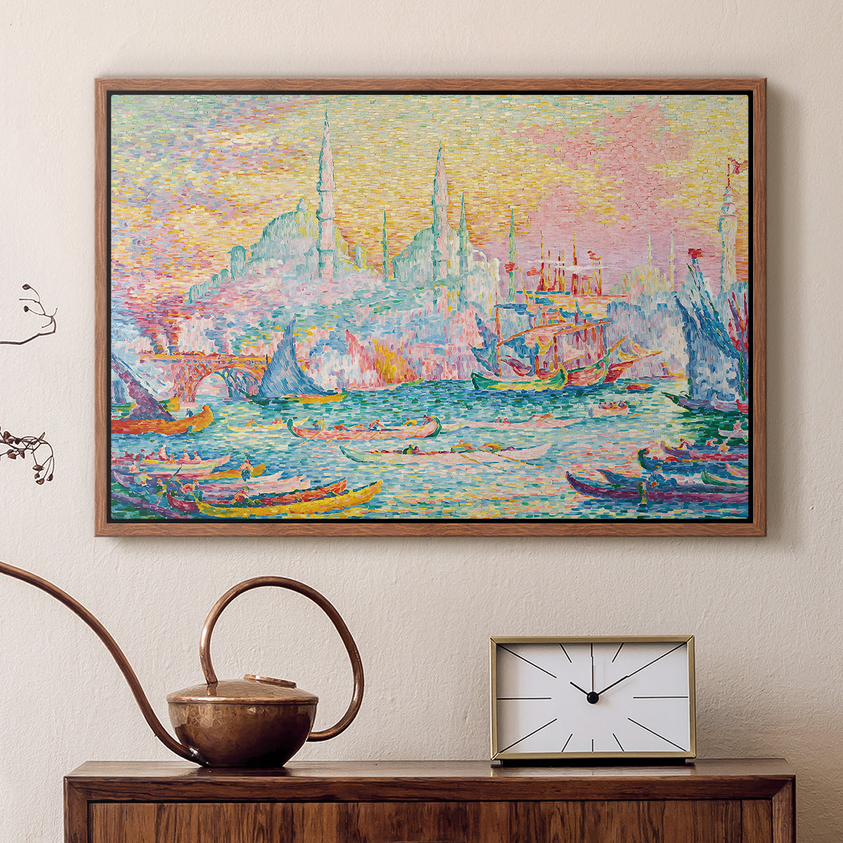 The Golden Horn, Constantinople, 1907 - Floater Framed Canvas Print