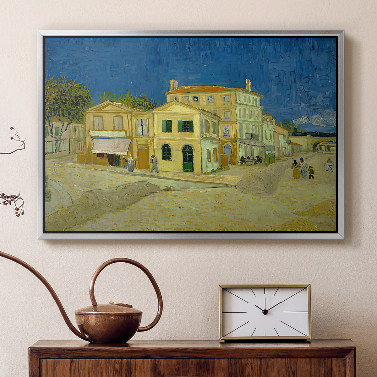 The Yellow House (The Street), 1888 - Floater Framed Canvas Print