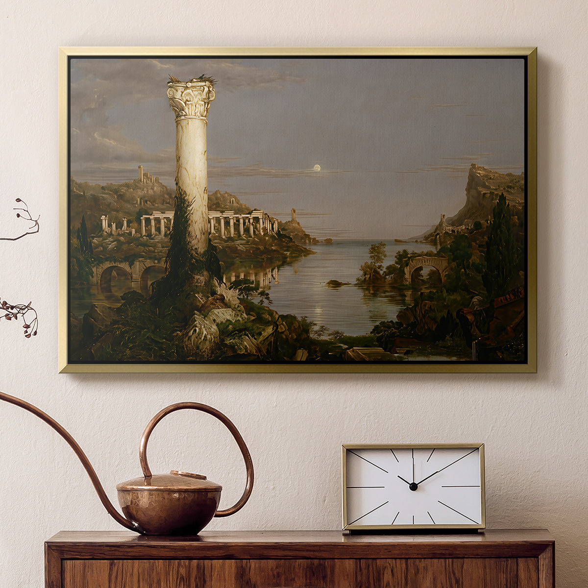 The Course of Empire: Desolation, 1836 - Floater Framed Canvas Print