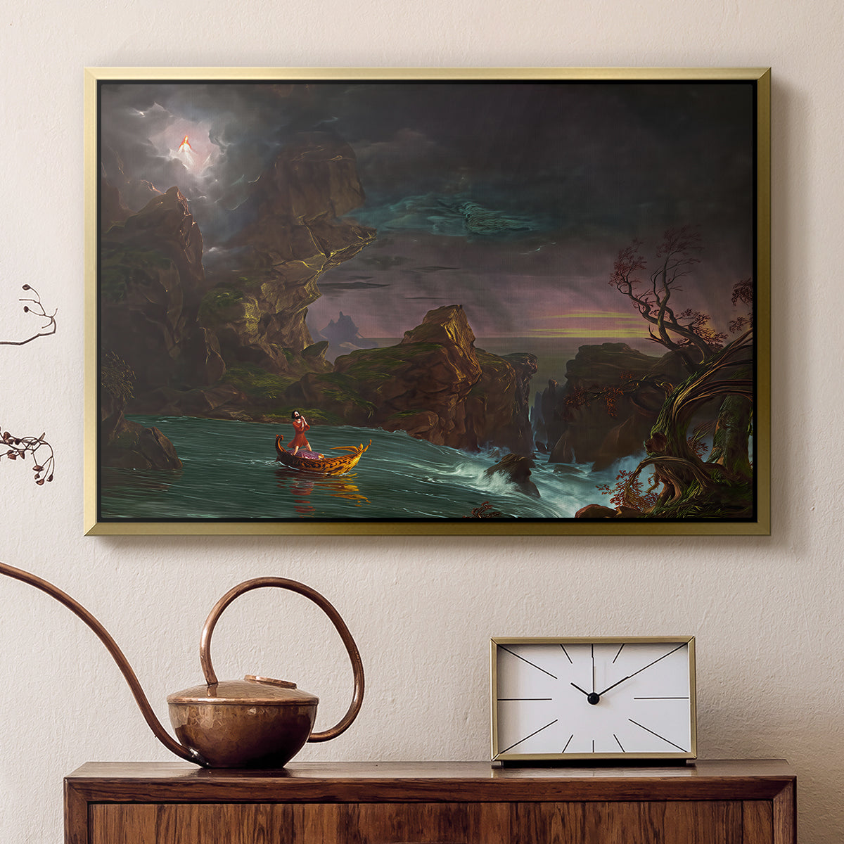 The Voyage of Life: Manhood, 1842 - Floater Framed Canvas Print