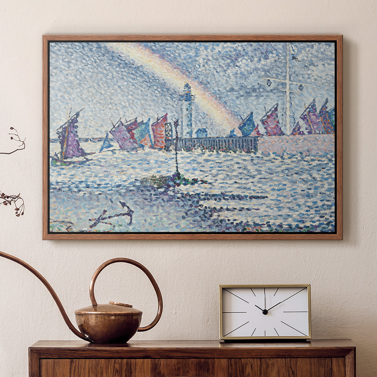Entrance to the Port of Honfleur, 1899 - Floater Framed Canvas Print
