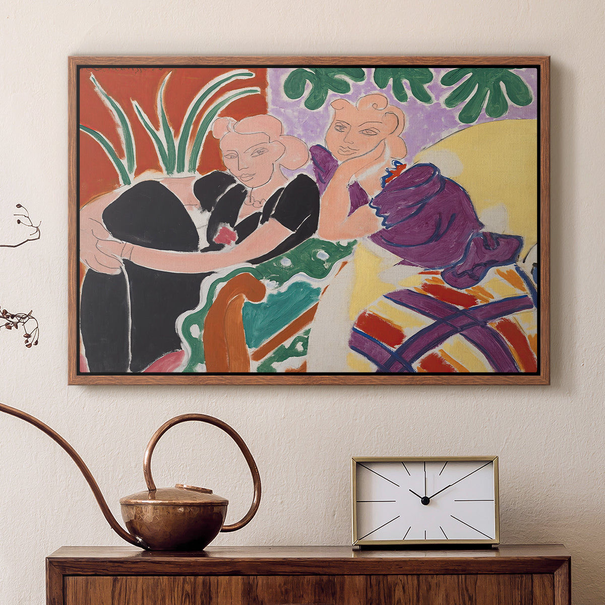 The Conversation, 1938 - Floater Framed Canvas Print
