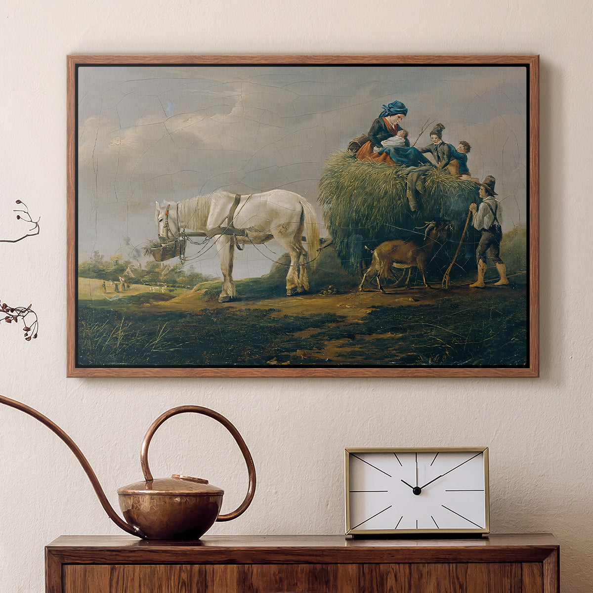 The Hay Wagon (Der Heuwagen), 1824 - Floater Framed Canvas Print