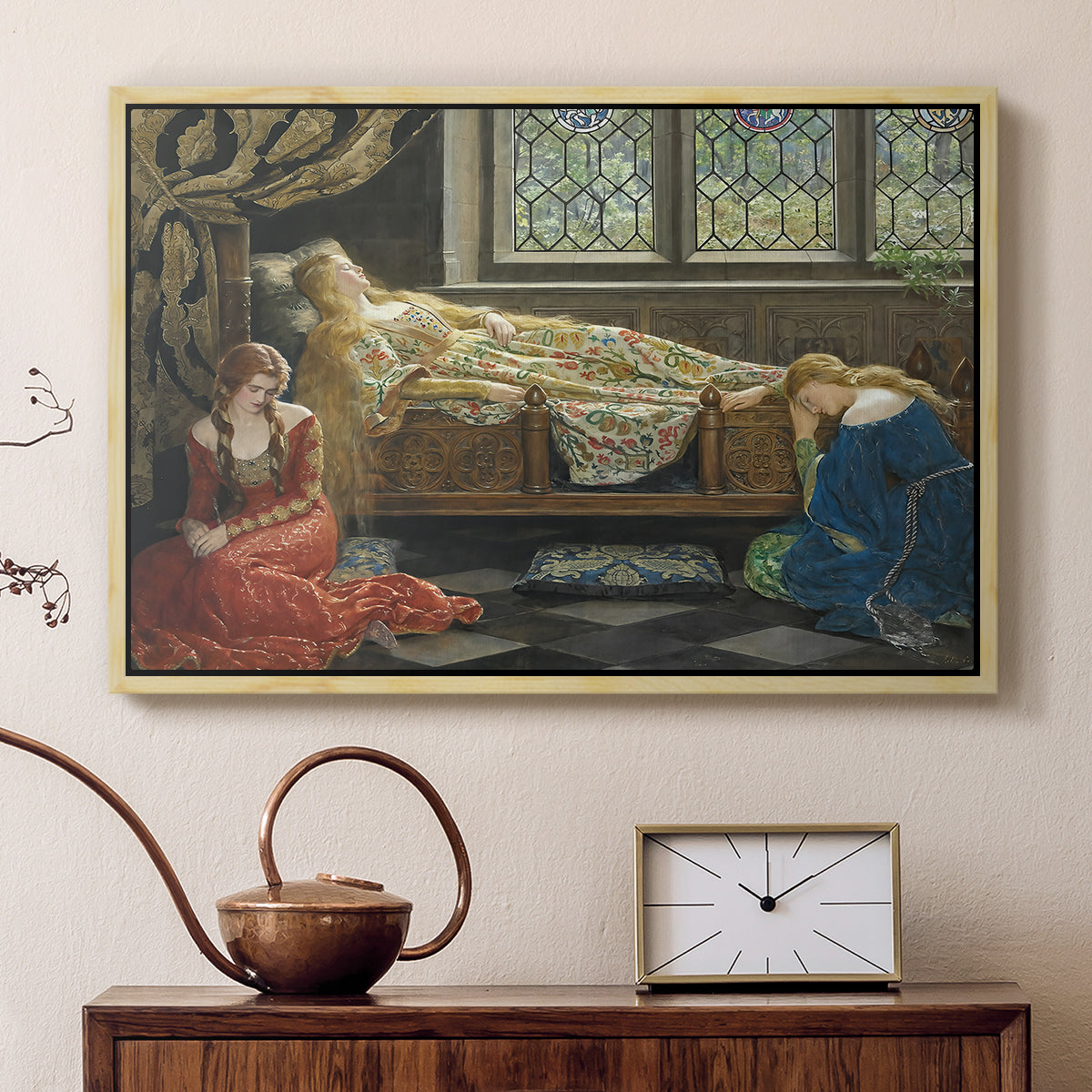 The Sleeping Beauty, 1921 - Floater Framed Canvas Print