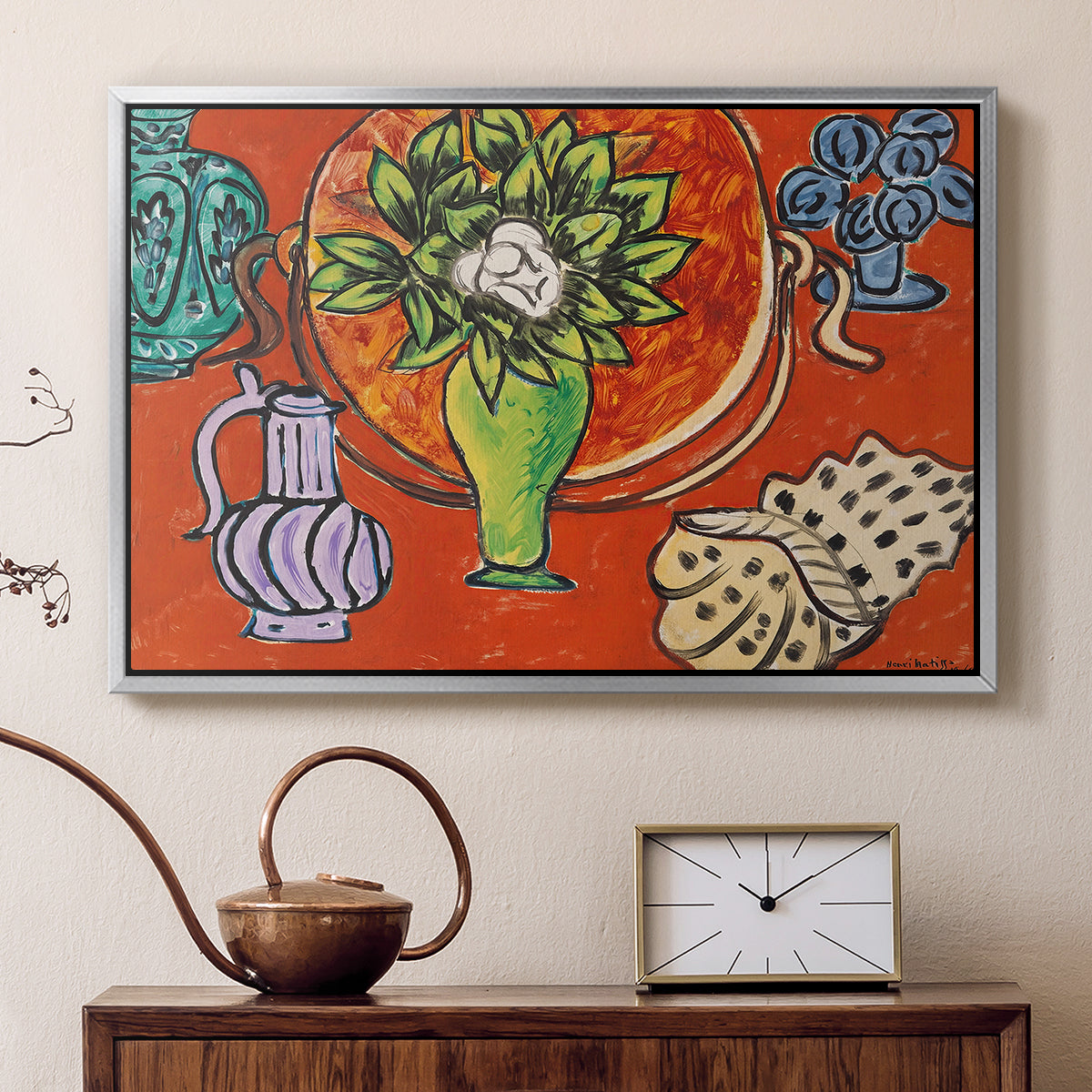 Still Life with a Magnolia (Nature morte au magnolia), 1941 - Floater Framed Canvas Print