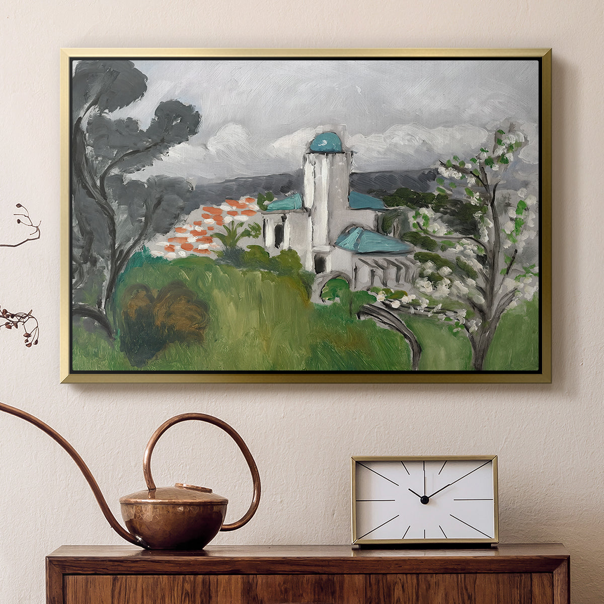 The Blue Villa (La Villa Bleue), c. 1918 - Floater Framed Canvas Print