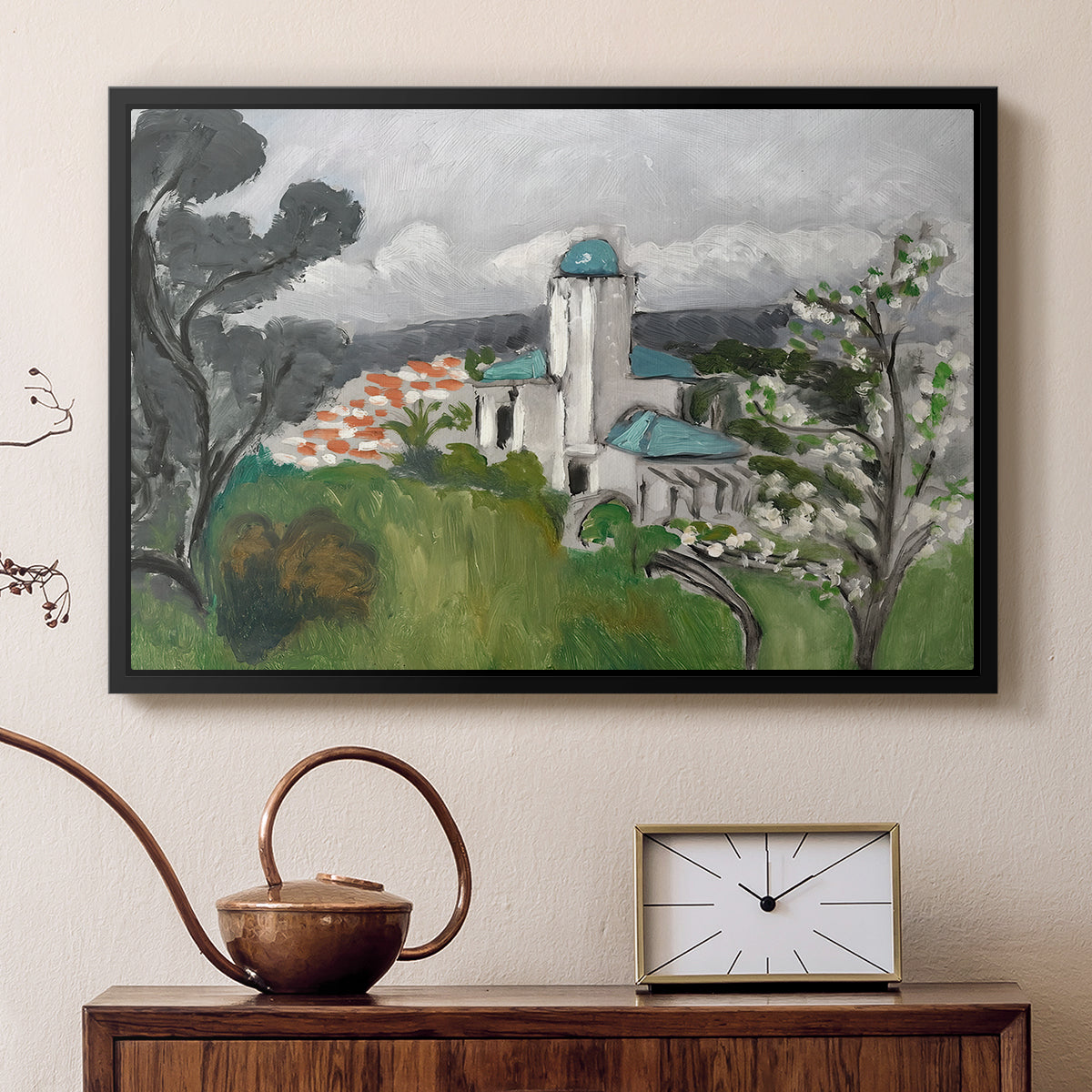 The Blue Villa (La Villa Bleue), c. 1918 - Floater Framed Canvas Print