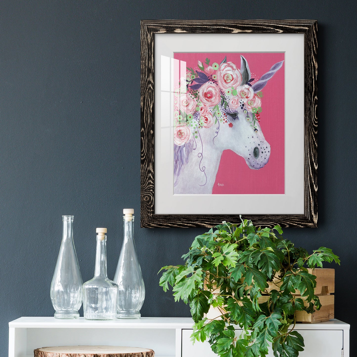 Unicorn II - Premium Framed Print - Distressed Barnwood Frame - Ready to Hang