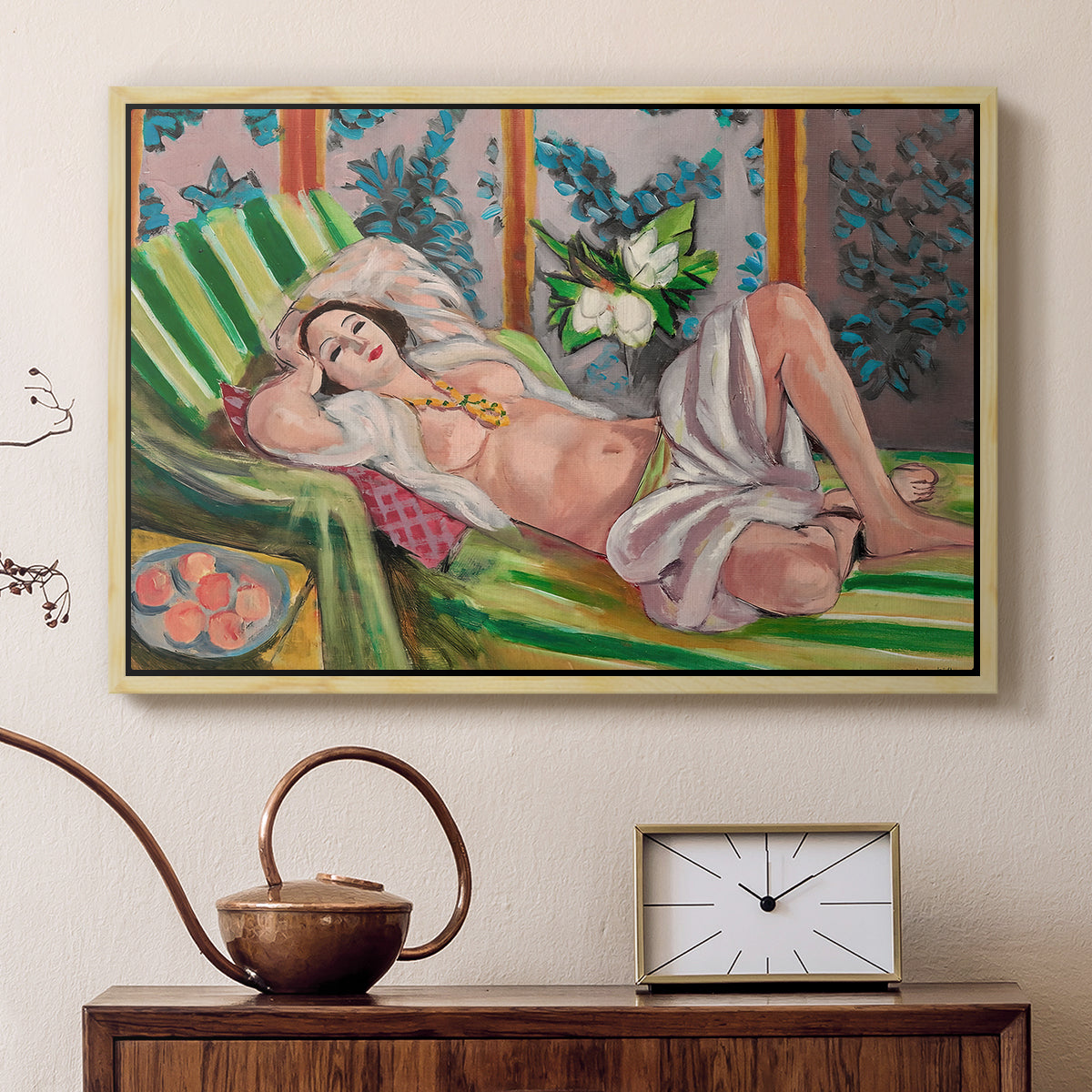 Odalisque Couchée Aux Magnolias, c. 1923 - Floater Framed Canvas Print