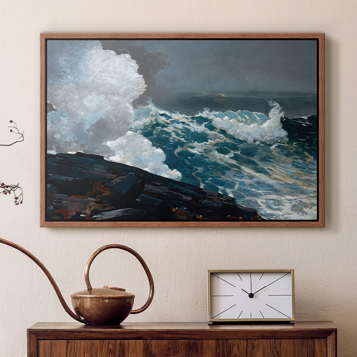Northeaster, 1895 - Floater Framed Canvas Print