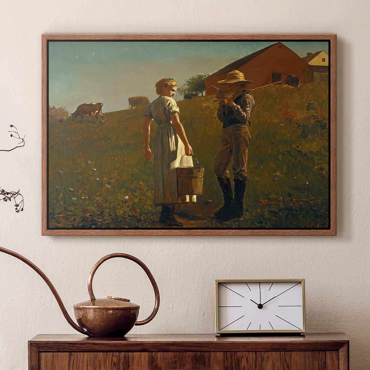 A Temperance Meeting, 1874 - Floater Framed Canvas Print