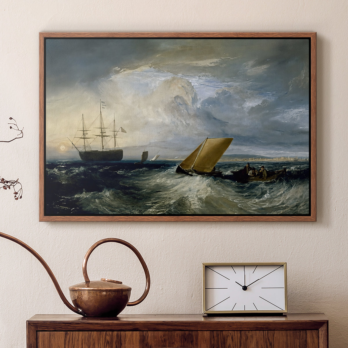 Sheerness as Seen from the Nore, 1808 - Floater Framed Canvas Print