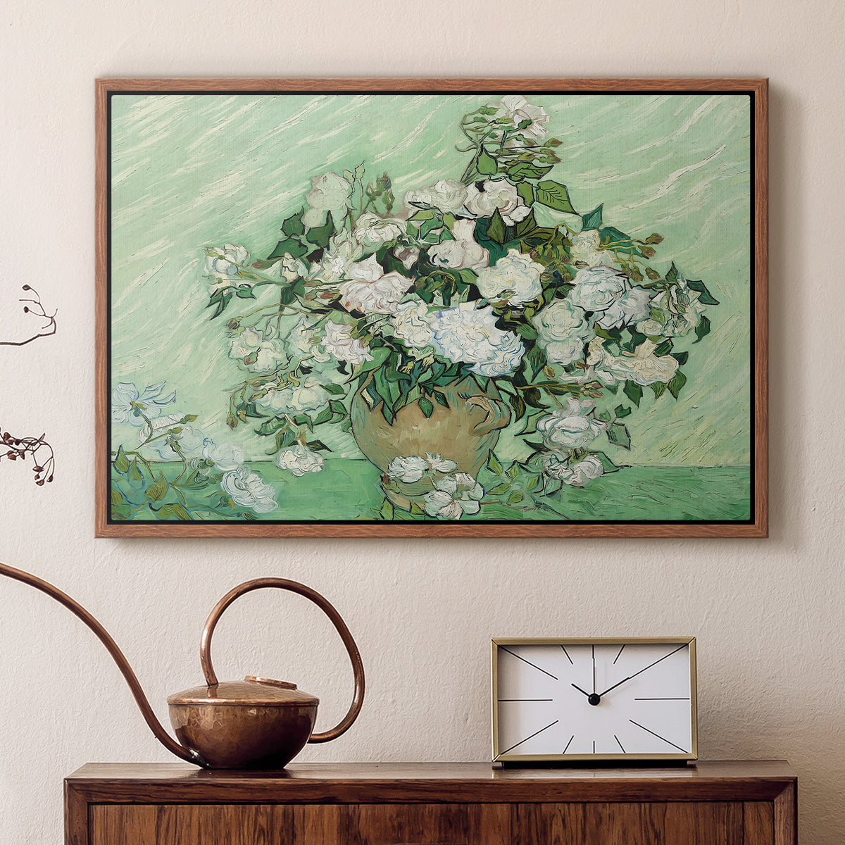 Roses, 1890 - Floater Framed Canvas Print