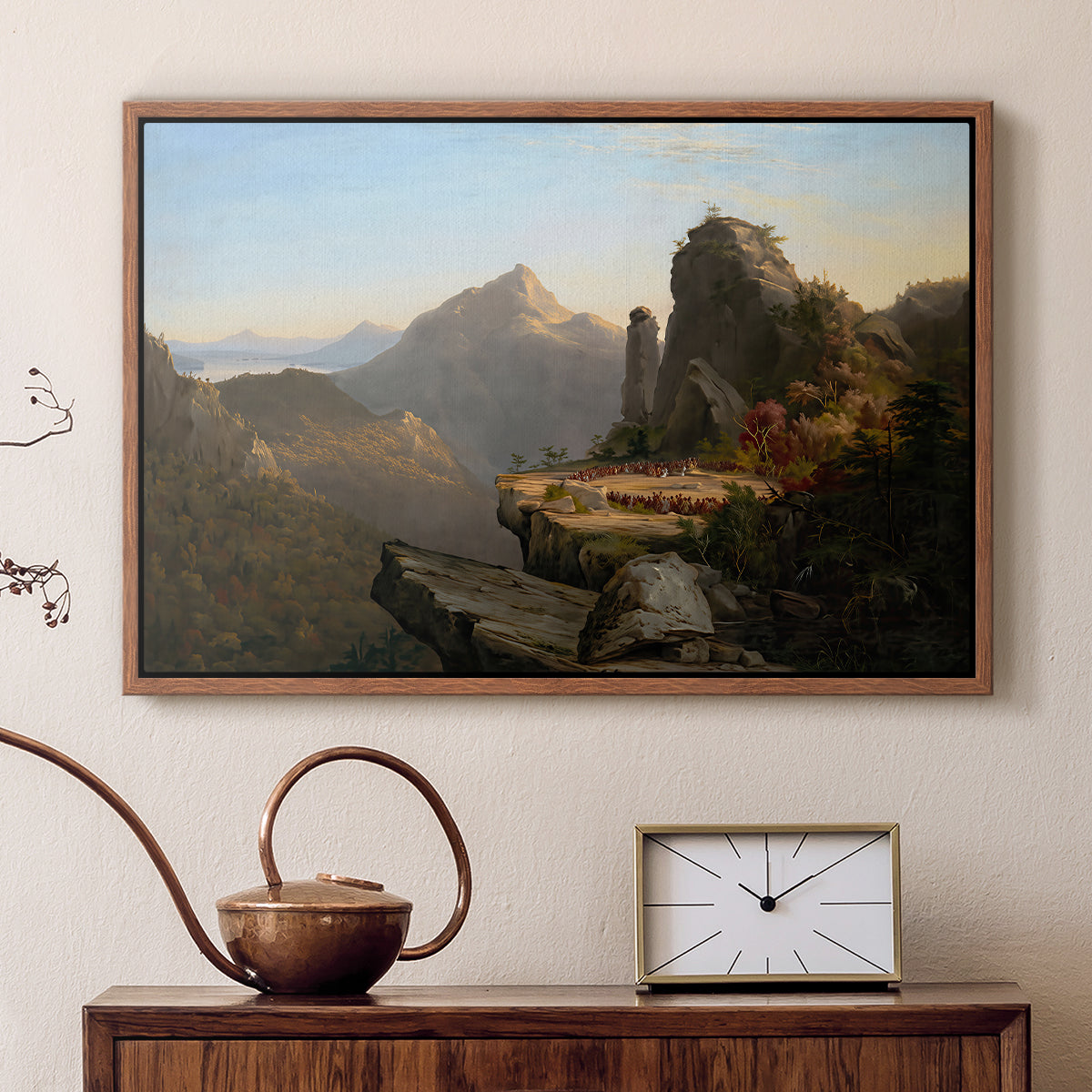 Scene from “The Last of the Mohicans”, 1827 - Floater Framed Canvas Print