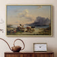 Shepherds and Cattle on Lake Attersee, 1852 - Floater Framed Canvas Print