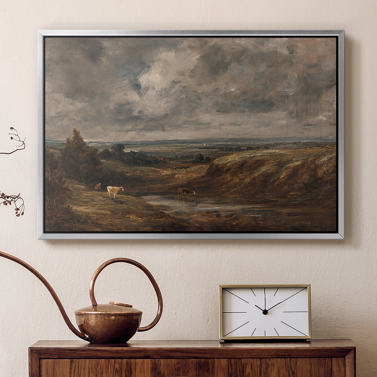Hampstead Heath, 1825 - Floater Framed Canvas Print