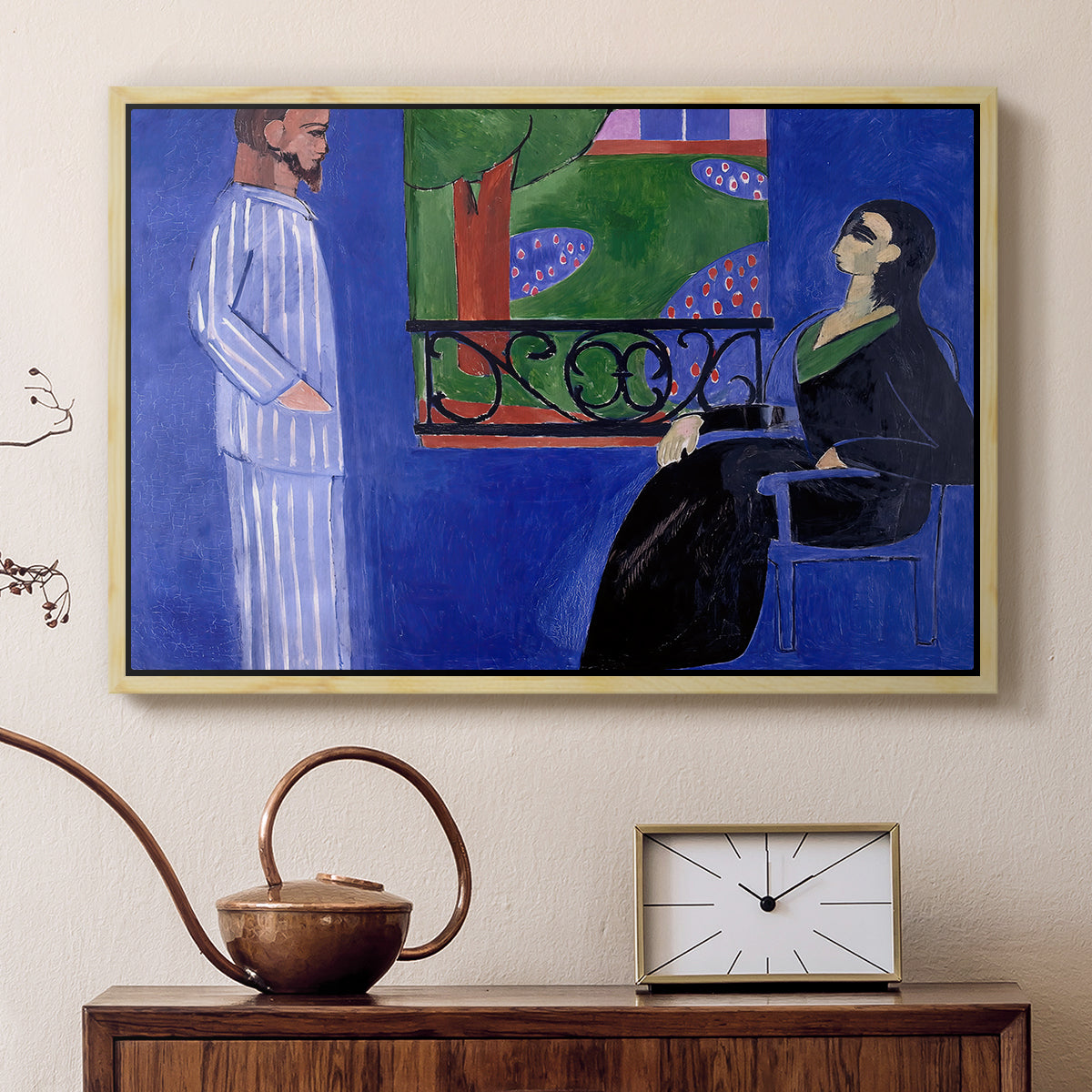 The Conversation, c. 1908-1912 - Floater Framed Canvas Print