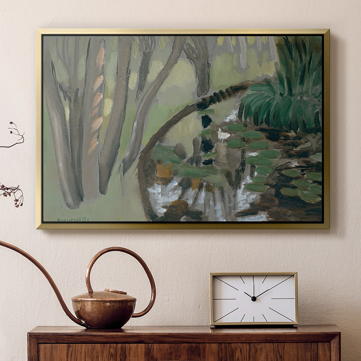 The Stream, Maintenon, 1918 - Floater Framed Canvas Print