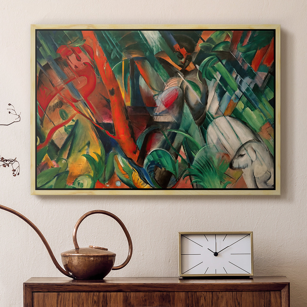 In the Rain, 1912 - Floater Framed Canvas Print