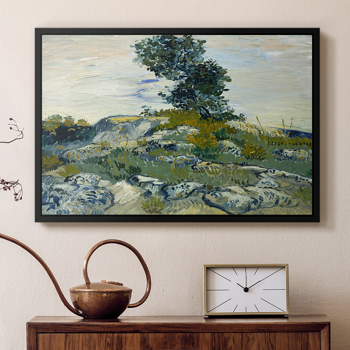 The Rocks, 1888 - Floater Framed Canvas Print