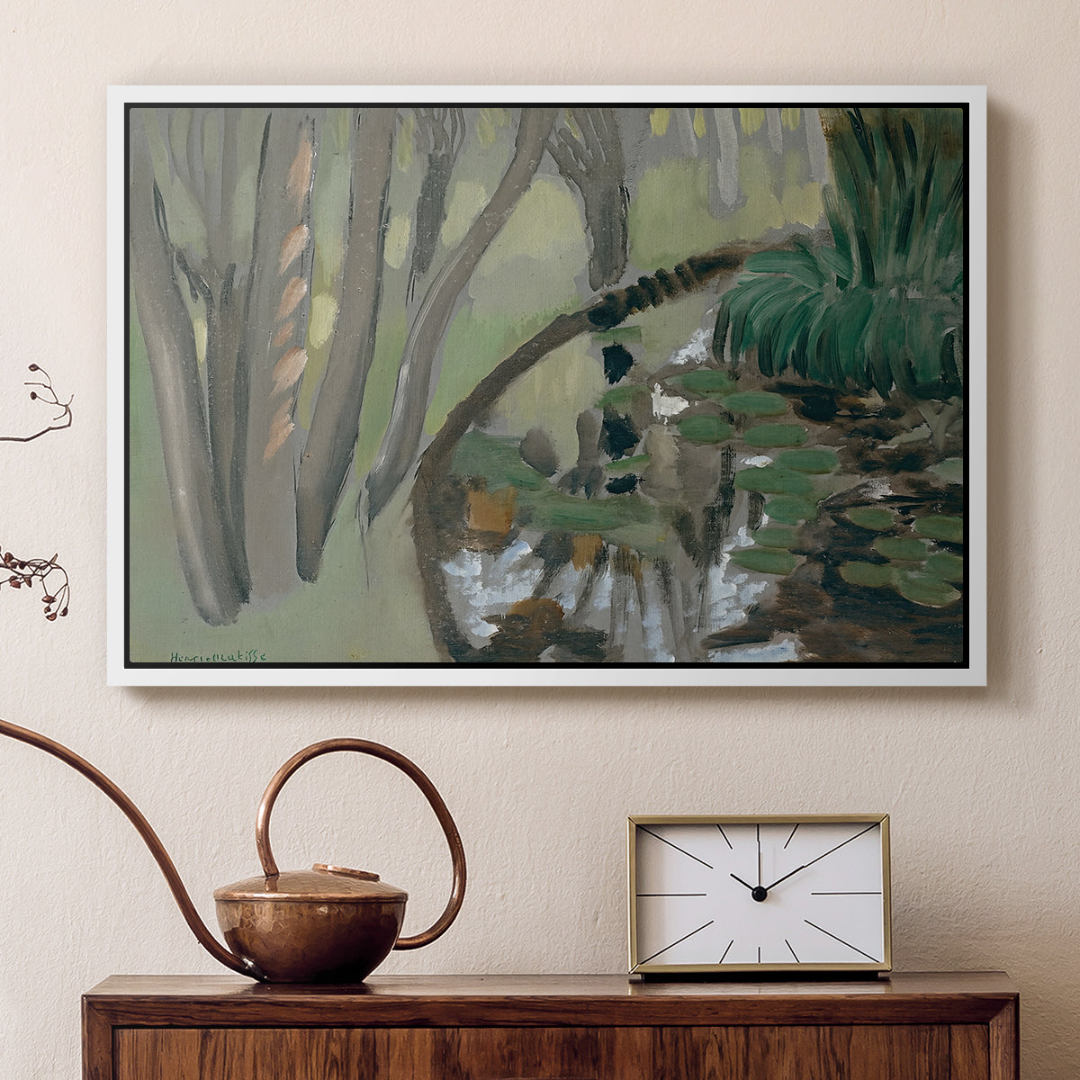 The Stream, Maintenon, 1918 - Floater Framed Canvas Print