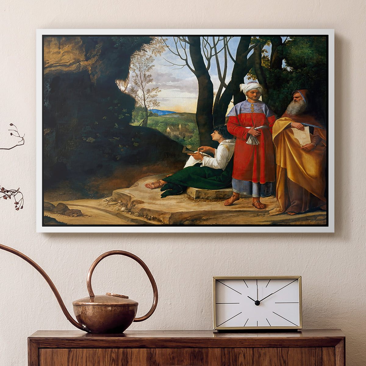 The Three Philosophers, c. 1508-1509 - Floater Framed Canvas Print
