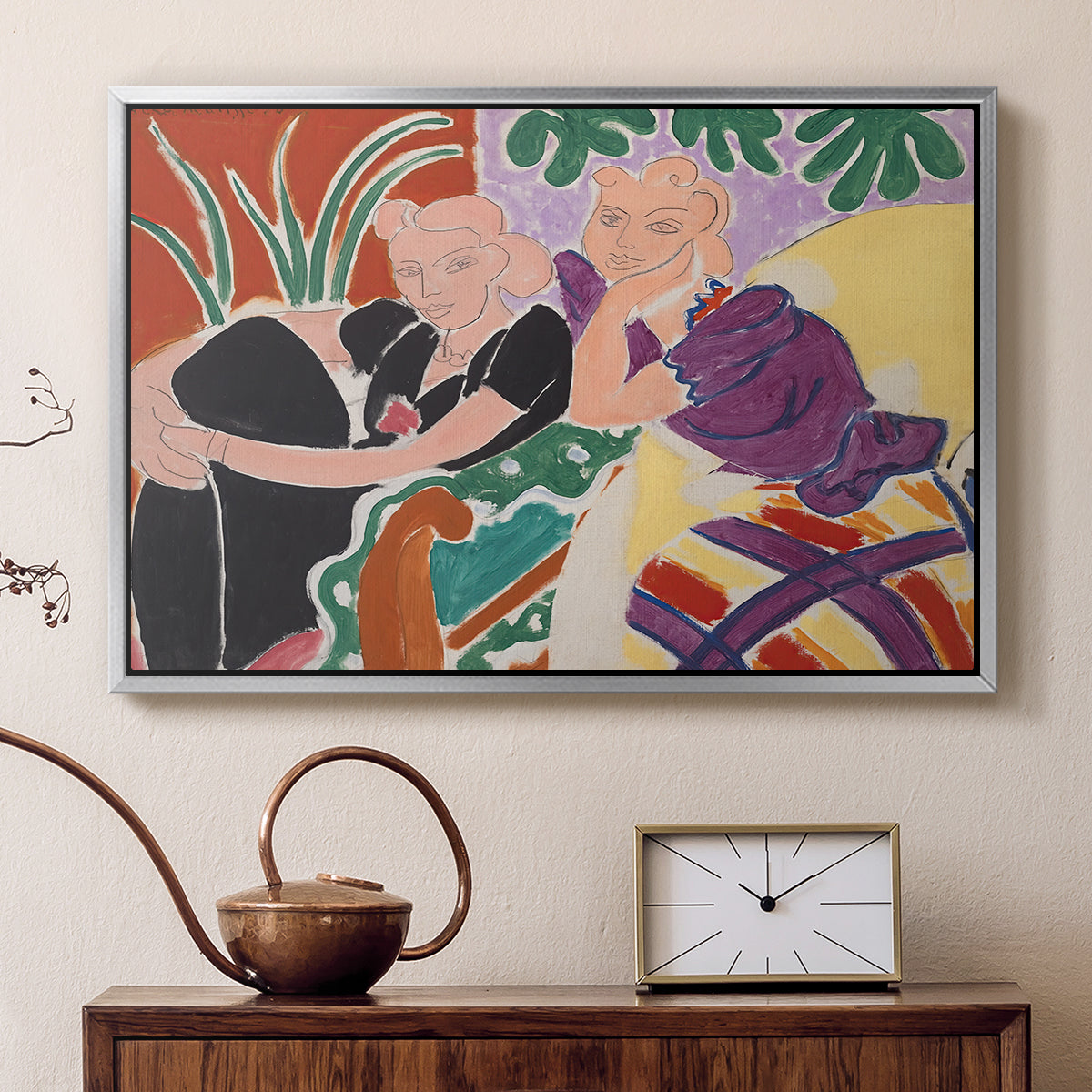 The Conversation, 1938 - Floater Framed Canvas Print