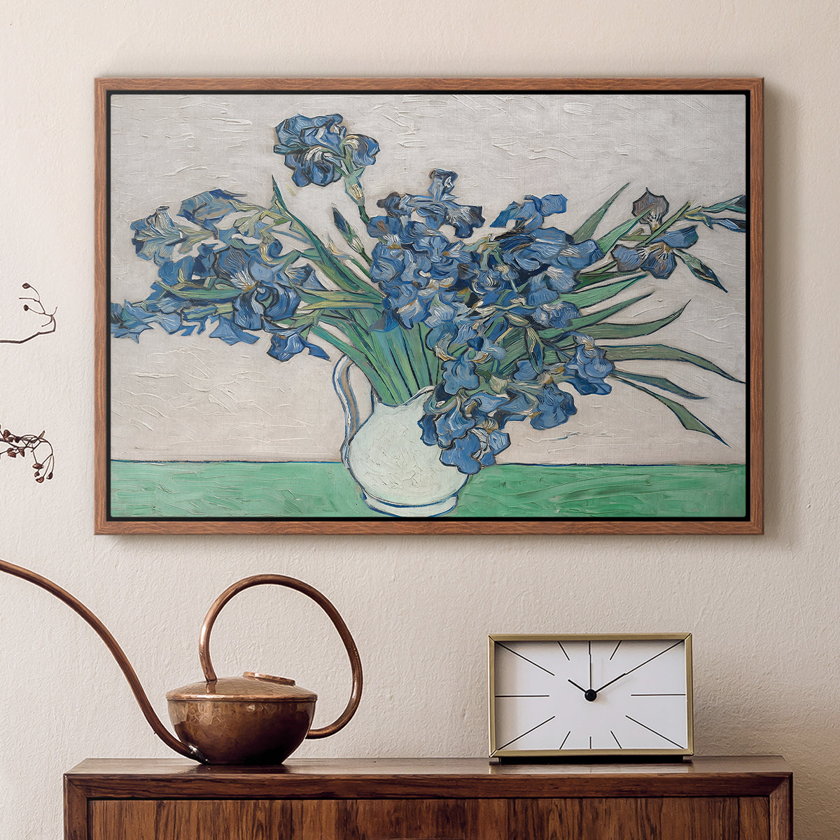 Irises, 1890 - Floater Framed Canvas Print