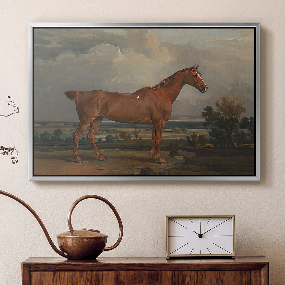 Hunter in a Landscape, 1810 - Floater Framed Canvas Print