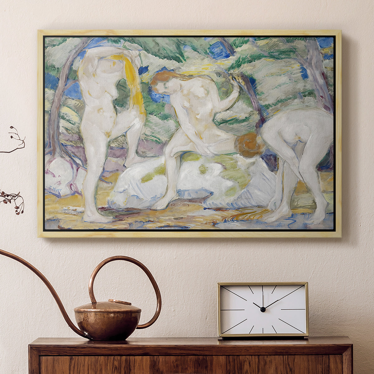 Bathing Women, 1910 - Floater Framed Canvas Print