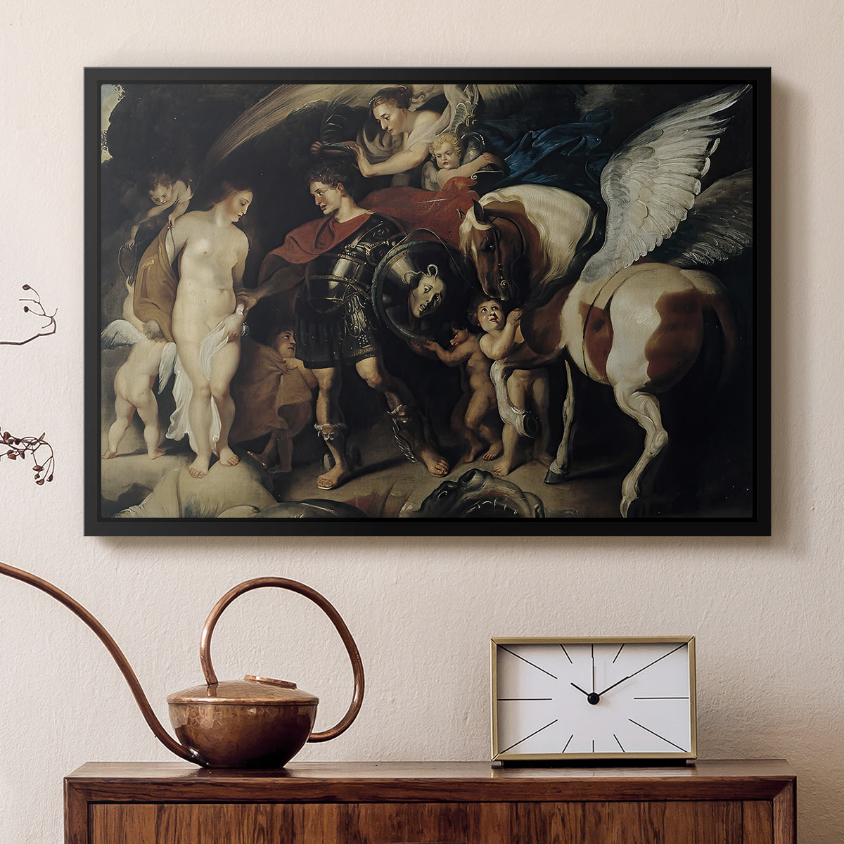 Perseus and Andromeda, c. 1620 - Floater Framed Canvas Print