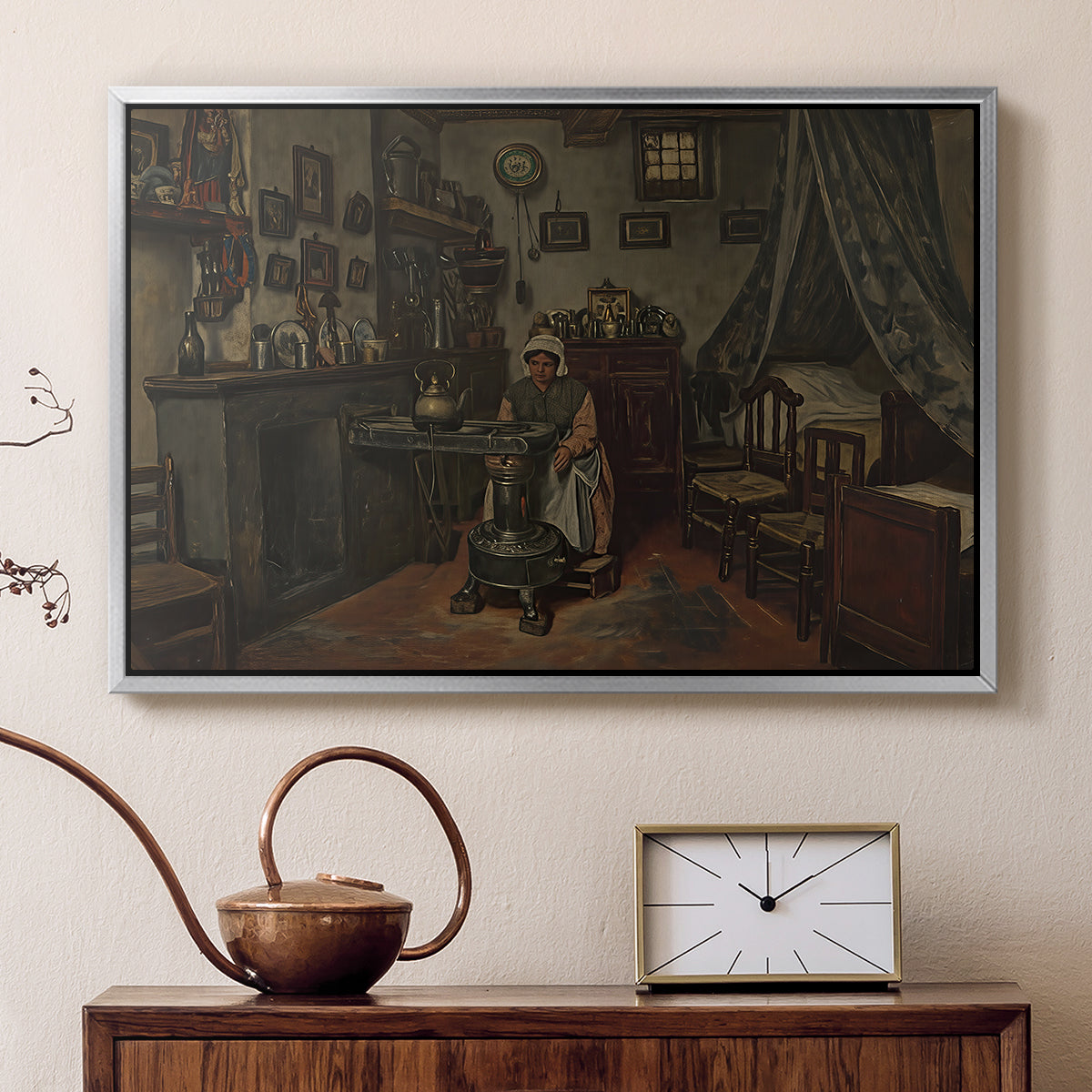 Interior, c. 1865-1870 - Floater Framed Canvas Print