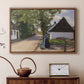 Danish Village Street with Woman and Milkman, 1880 - Floater Framed Canvas Print