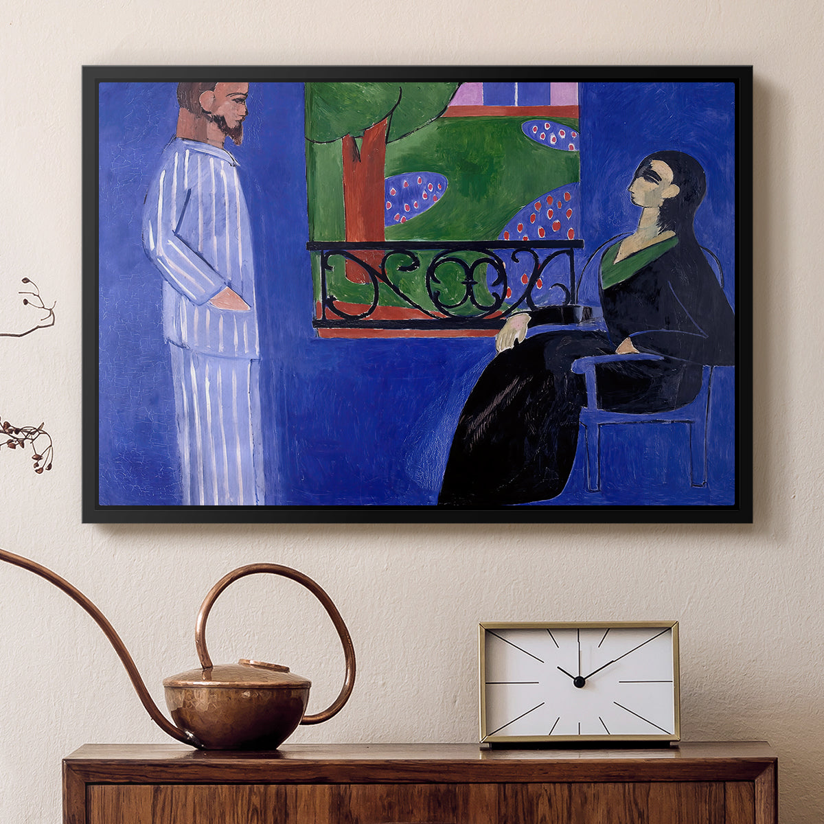 The Conversation, c. 1908-1912 - Floater Framed Canvas Print