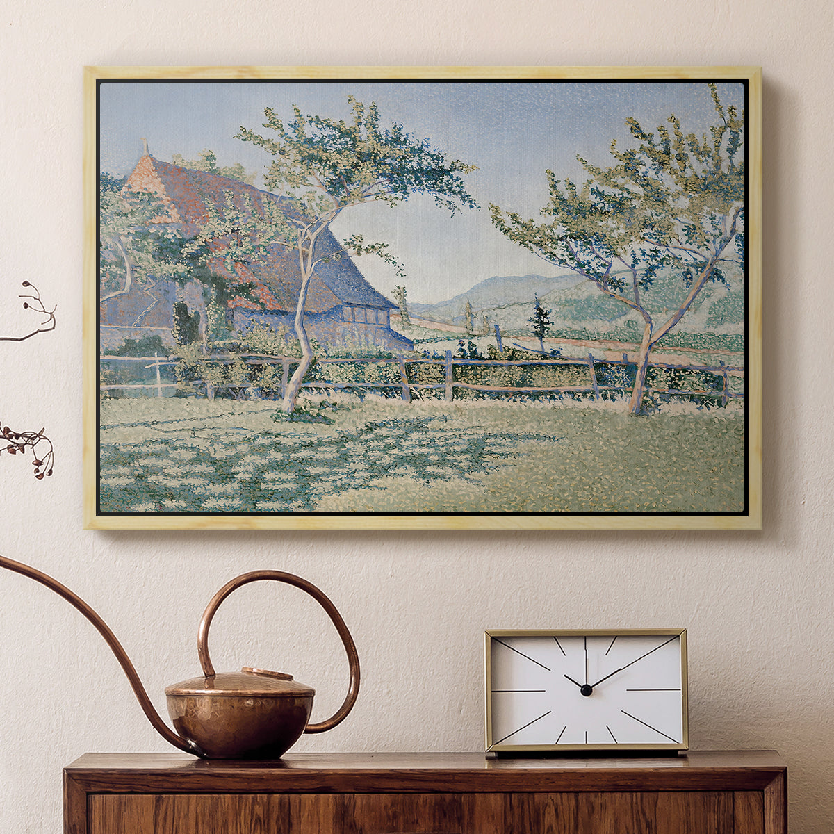 Comblat-le-Château, the Meadow, Opus 161, 1887 - Floater Framed Canvas Print