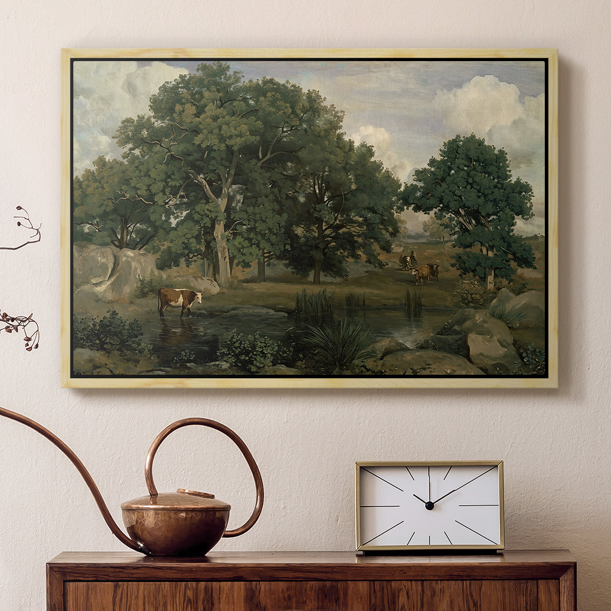 Forest of Fontainebleau, 1846 - Floater Framed Canvas Print