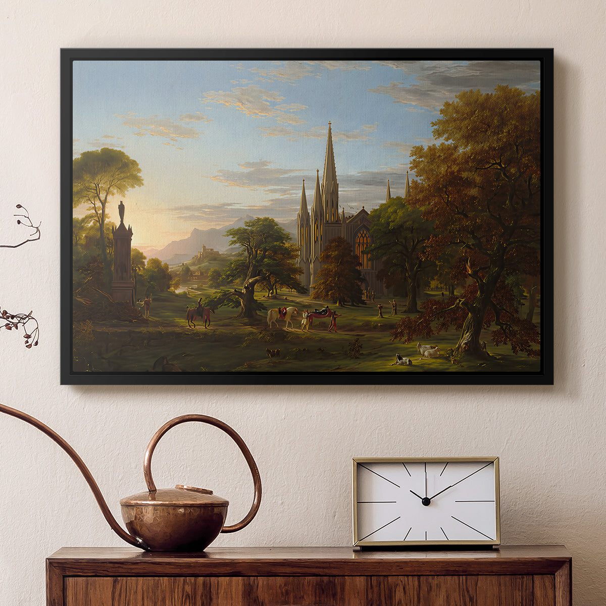 The Return, 1837 - Floater Framed Canvas Print
