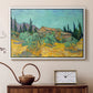 Wooden Sheds Among the Olive Trees and Cypresses, 1889 - Floater Framed Canvas Print