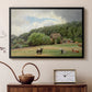 Farm with Grazing Cows (Bondegård med beitende kuer), 1892 - Floater Framed Canvas Print