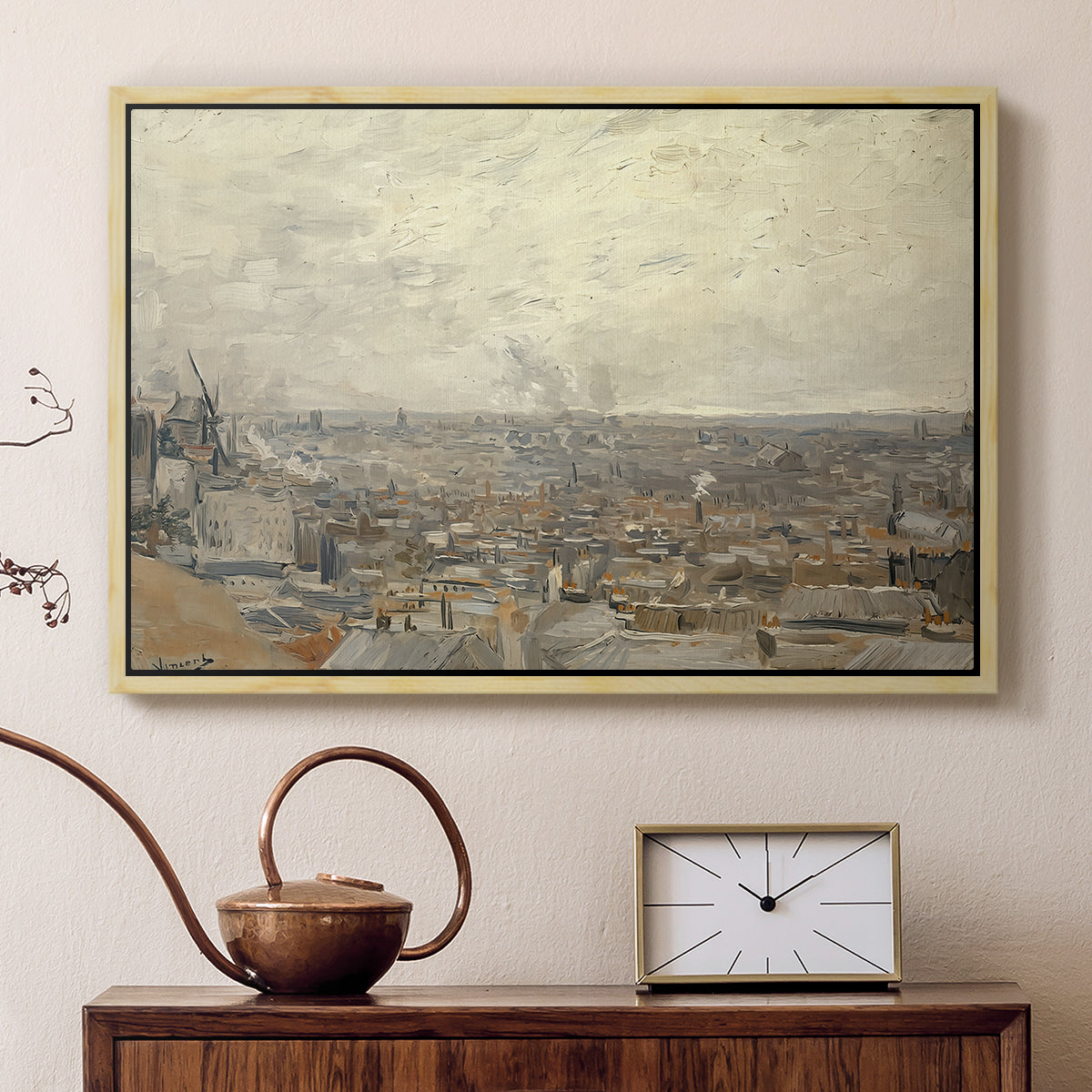 View from Montmartre, 1886 - Floater Framed Canvas Print
