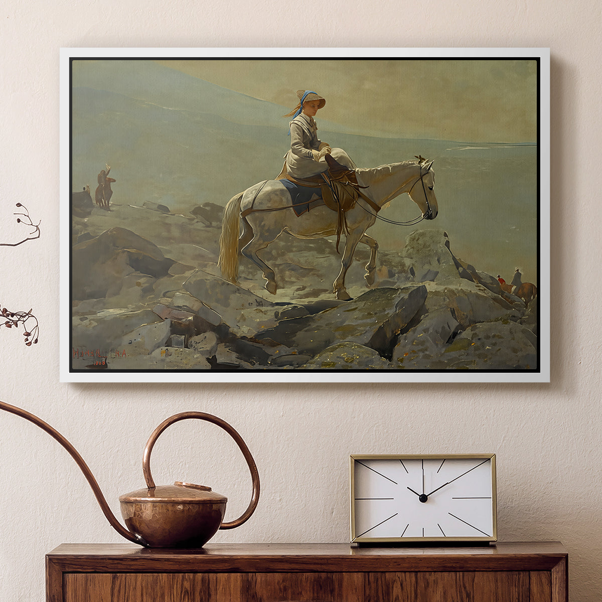 The Bridle Path, White Mountains, 1868 - Floater Framed Canvas Print