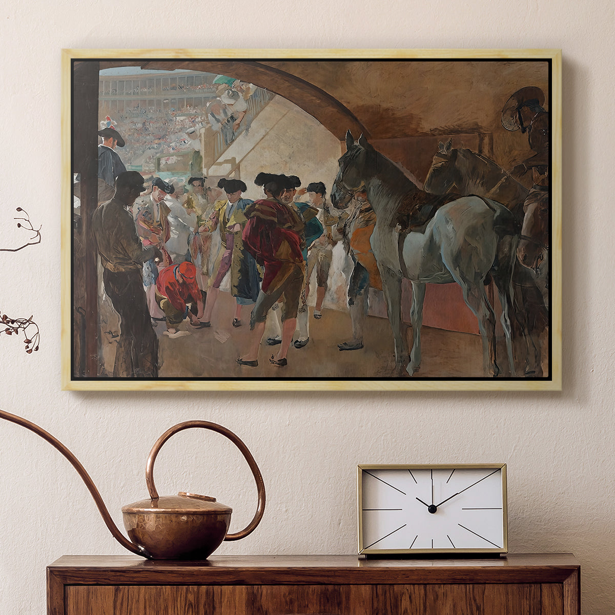 Before the Bullfight (Antes de la corrida), c. 1900 - Floater Framed Canvas Print
