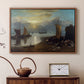 Sun Rising through Vapour: Fishermen Cleaning and Selling Fish, c. 1807 - Floater Framed Canvas Print