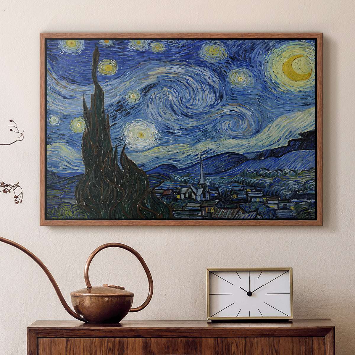 The Starry Night, 1889 - Floater Framed Canvas Print