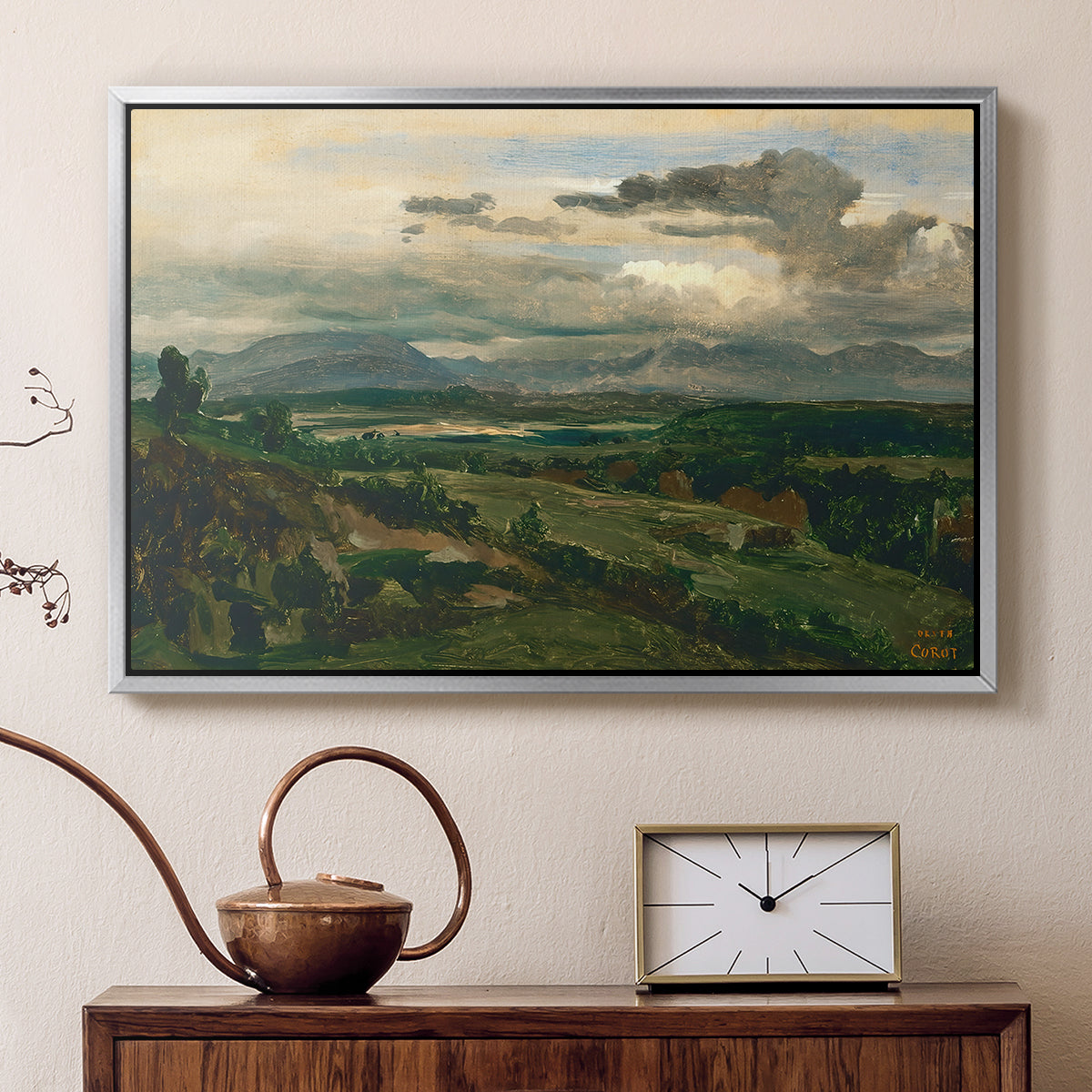 Civita Castellana, c. 1860s - Floater Framed Canvas Print