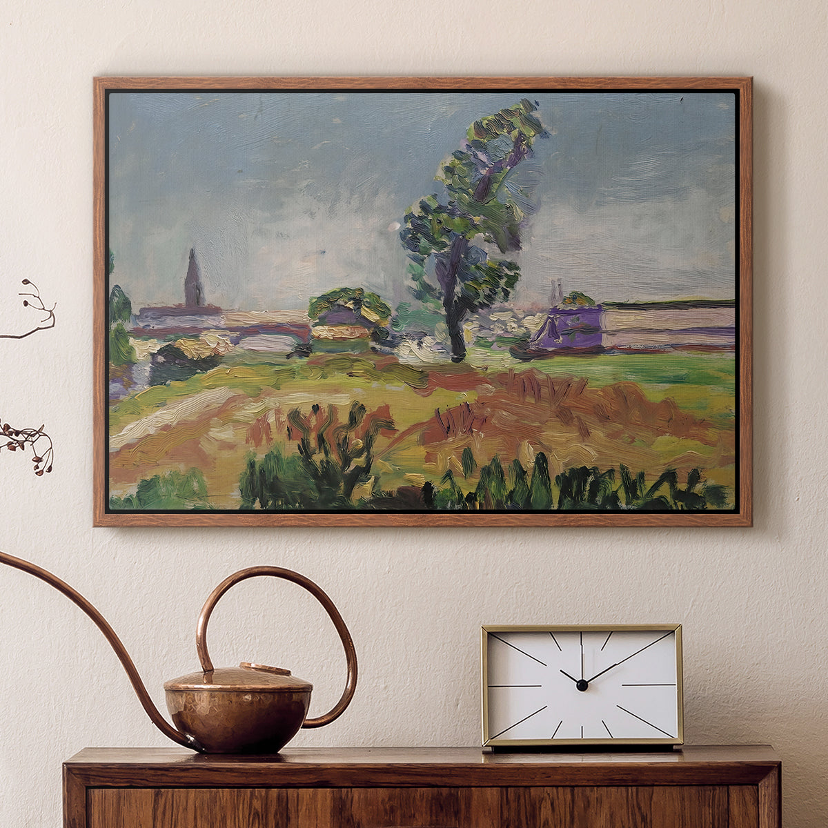 Landscape Around Toulouse, The Bridge of the Young Ladies, 1898 - Floater Framed Canvas Print