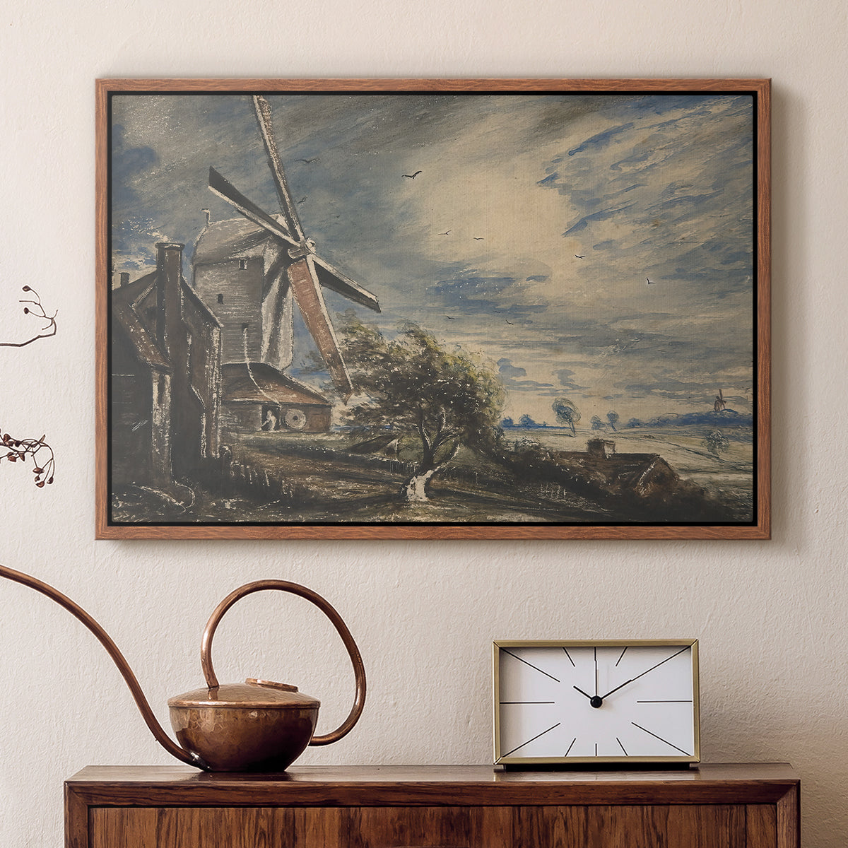 A Mill Near Colchester, c. 1833 - Floater Framed Canvas Print